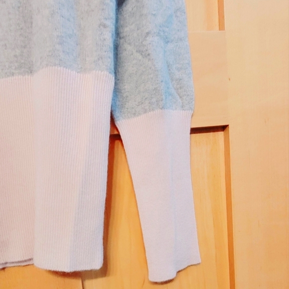 NEW Cashmere Gray Pink Two Tone Sweater  by Esthēme from France - Picture 3 of 12